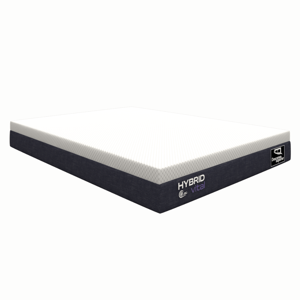 Colchón Hybrid Vital 27cm Cama Eléctrica - Detalle Capas Memory Foam y Resortes Pocket