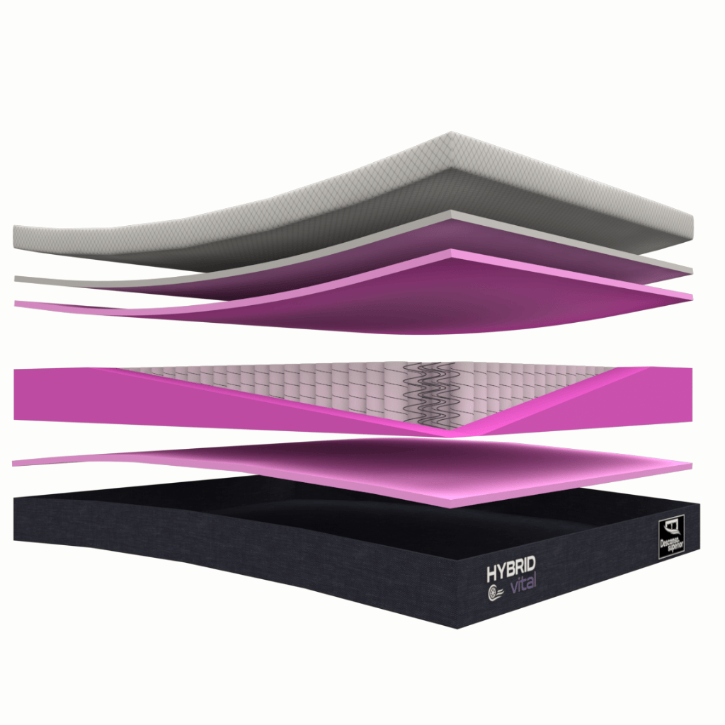Colchón Hybrid Vital 27cm para Cama Eléctrica - Vista Principal - Fondo Blanco
