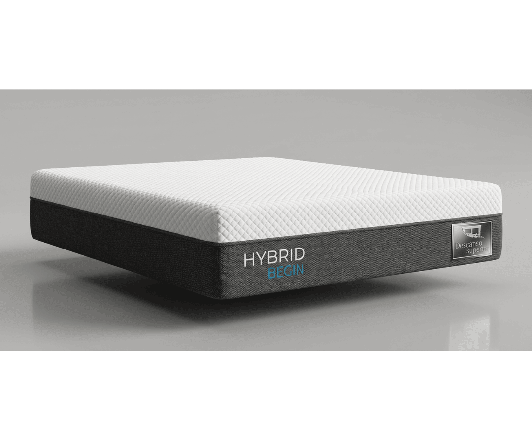Colchón Hybrid Begin suave con resortes Pocket Advance - Vista frontal del empaque premium
