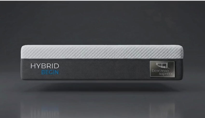 Colchón Hybrid Begin suave con resortes Pocket Advance - Vista frontal del empaque premium