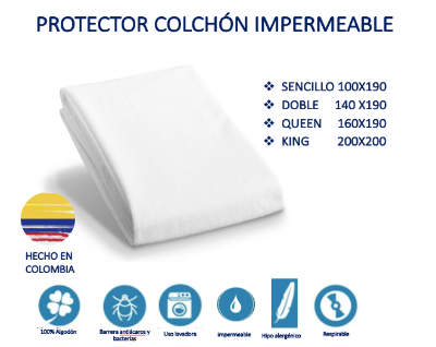 PROTECTOR COLCHON IMPERMEABLE