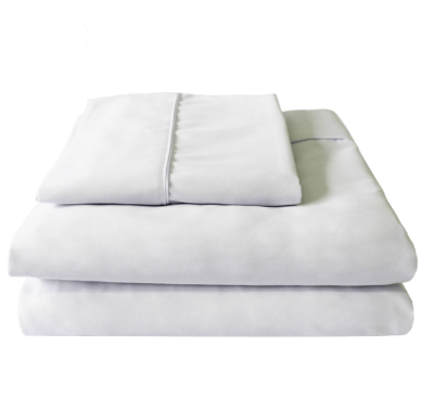 JUEGO DE SÁBANAS 300 HILOS BLANCO LISO